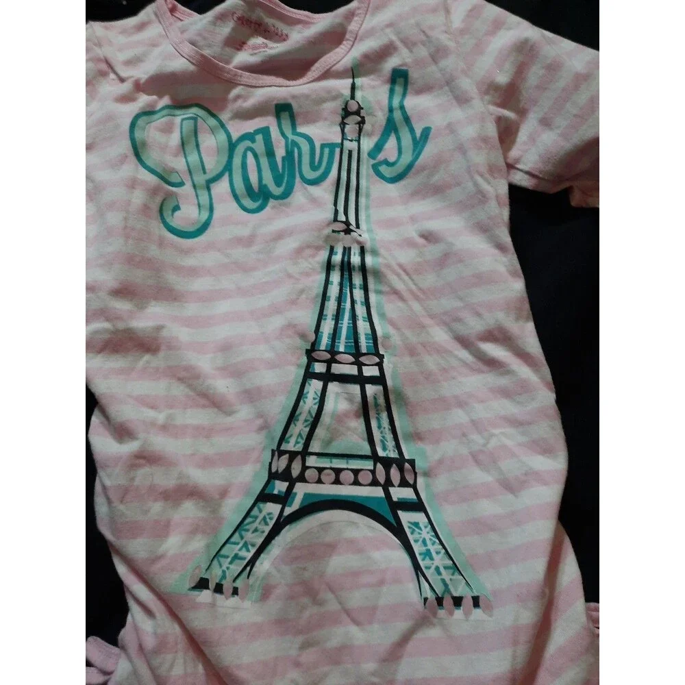 Colette Lilly 14/16  Girls Long Sleeve Striped Paris Pink & White Shirt